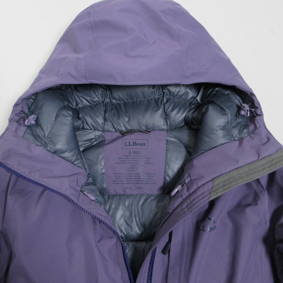 L.L. Bean Women's Waterproof Ultralight Down Jacket Muted Purple 511443 Size S - Picture 6 of 12